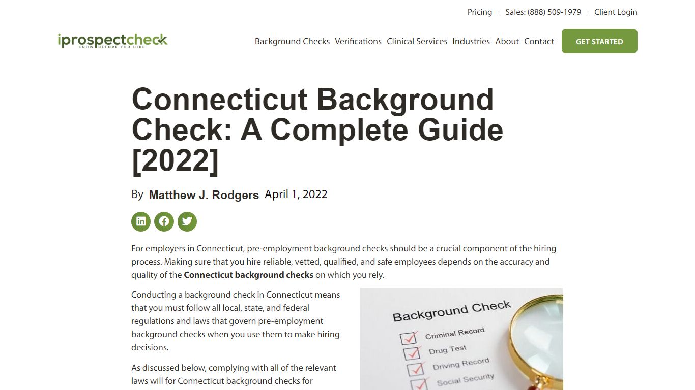 Connecticut Background Check: A Complete Guide [2022] - iprospectcheck